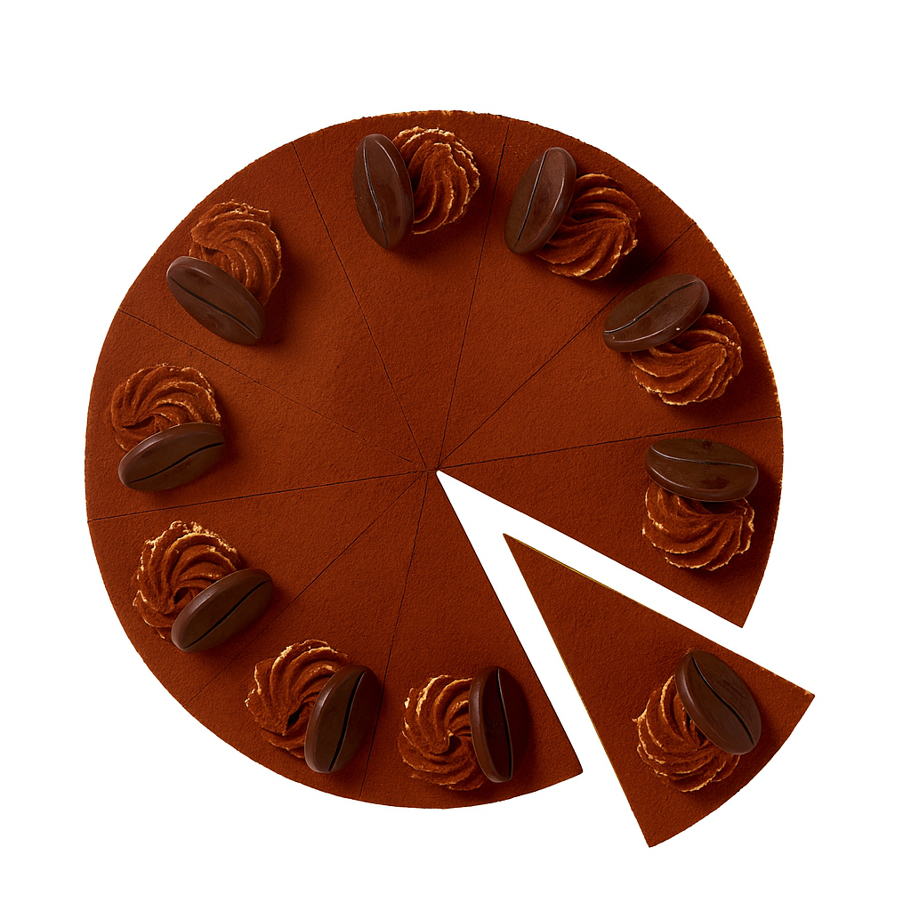 Torta Tiramisù - 10 maxi slices - immagine 2